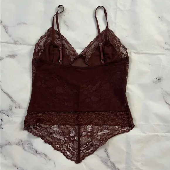 NWOT I.AM.GIA Lace Sheer Brown Tank Top - Size Small - Picture 3 of 5